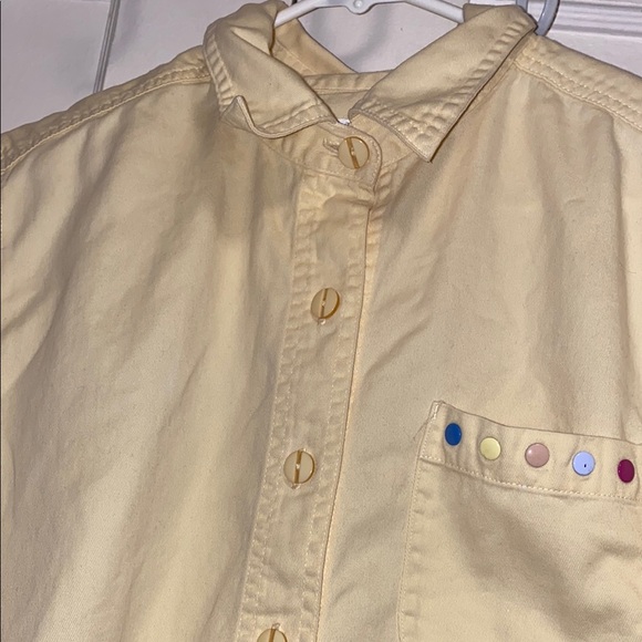 Christopher & Banks Medium Yellow Button Down Shirt - Picture 13 of 13